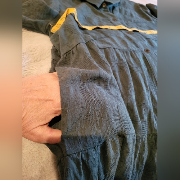 Umgee Emerald Green Button-Down Dress - Picture 7 of 7